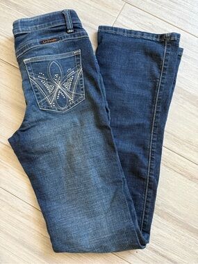 Wrangler Women's Q-baby Dark Blue Bootcut Jeans